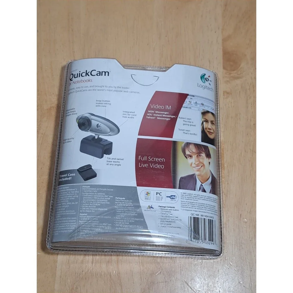 BRAND NEW SEALED Logitech QuickCam for Notebooks Webcam Laptop Skype 961404-0403